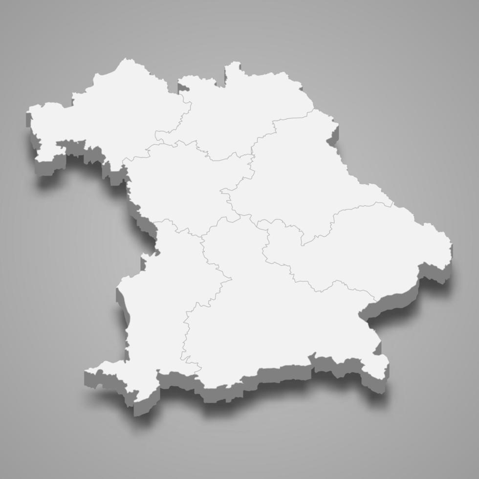 carte 3d état de l'allemagne vecteur