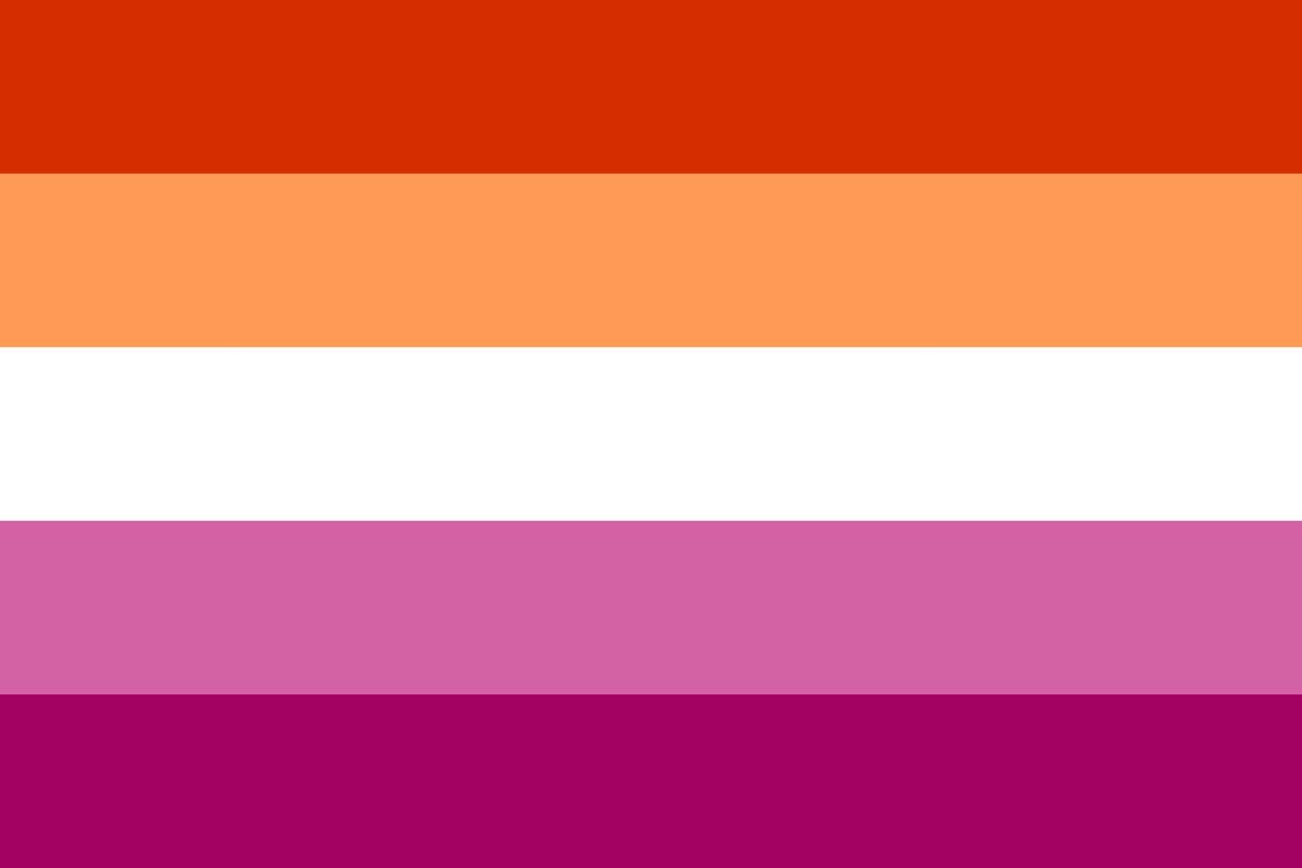 drapeau de la fierté lesbienne vecteur
