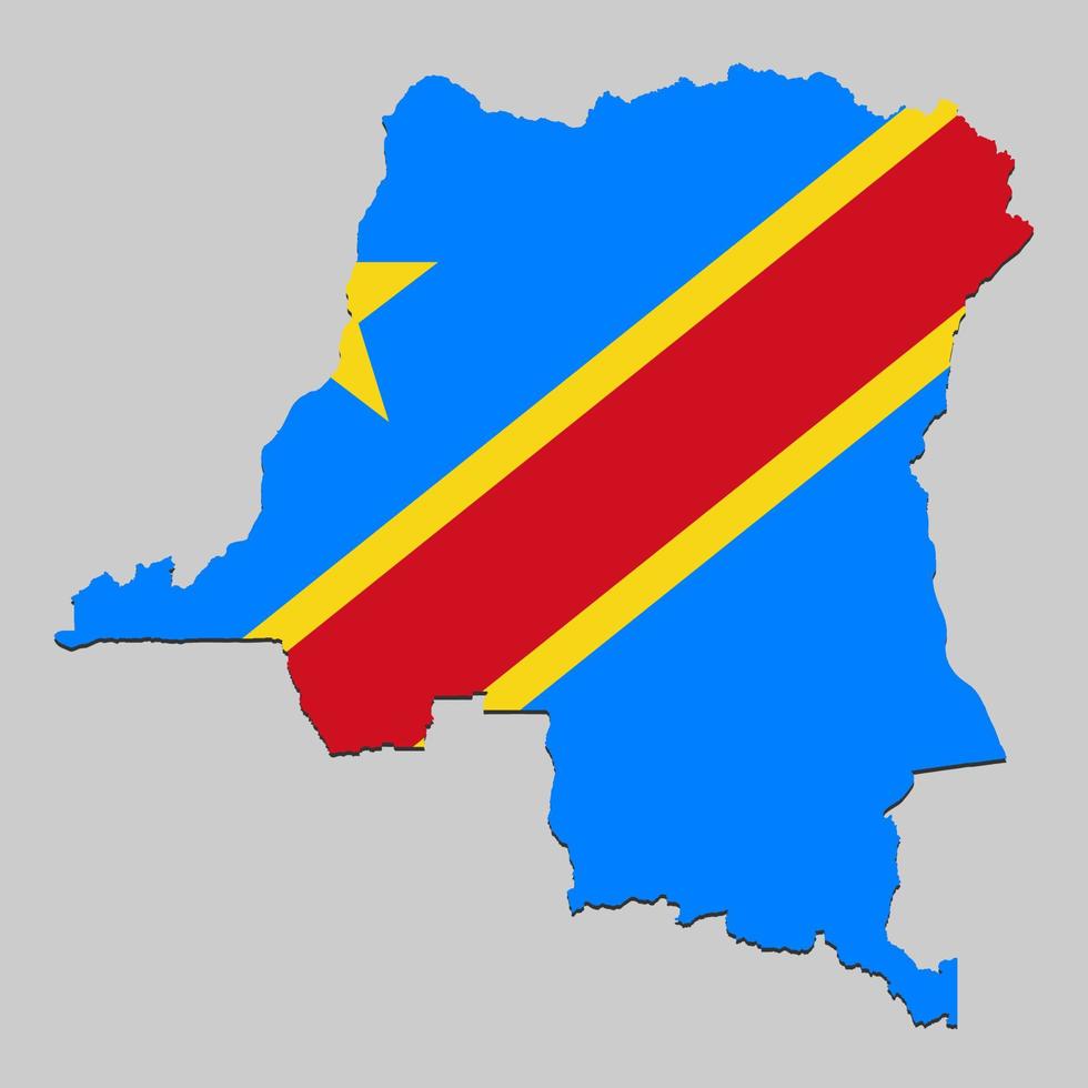 carte avec drapeau national. illustration vectorielle vecteur