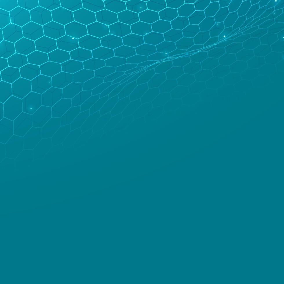illustration vectorielle motif de mouvement d'onde abstrait et ligne de maillage dynamique sur fond bleu foncé. design futuriste moderne pour le fond ou le papier peint. cyberespace numérique, haute technologie, concept technologique vecteur