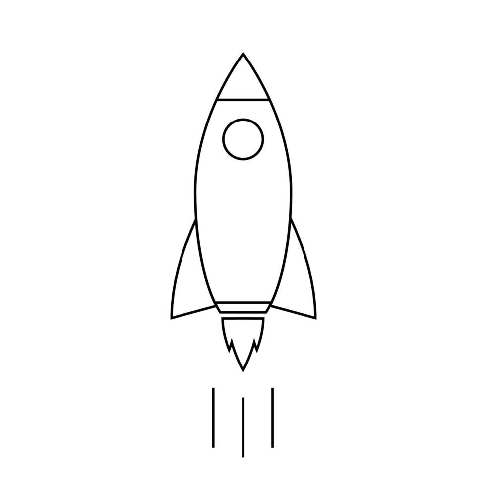 fusée icône illustration vectorielle isolée vecteur