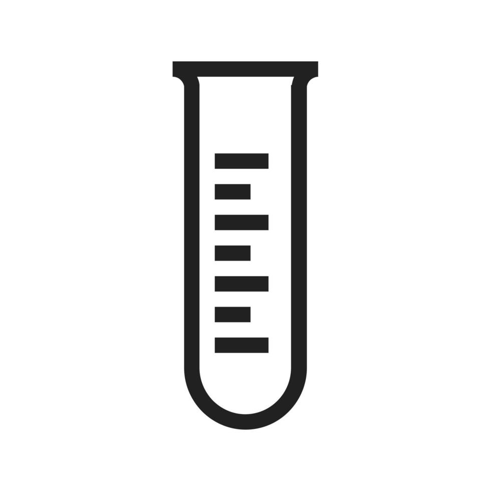 icône de ligne de tube à essai vecteur