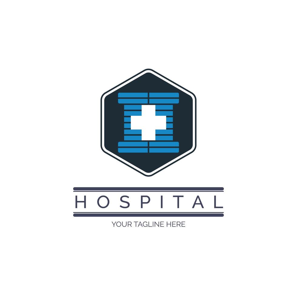 hôpital lettre h hexagone conception de modèle de logo médical pour la marque ou l'entreprise et autre vecteur