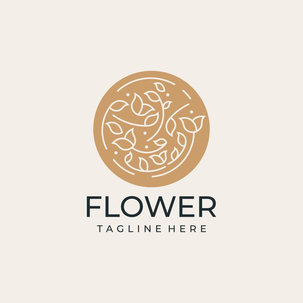 fleur timbre emblème logo vector design