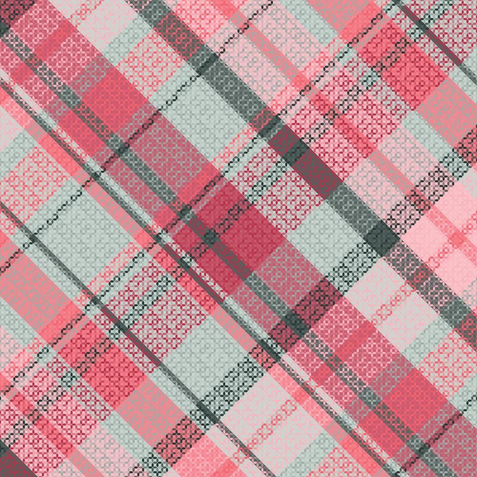 fond de motif à carreaux tartan sans couture avec la couleur de la saint-valentin. vecteur