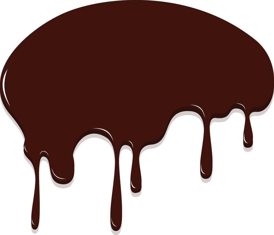 chocolat dégoulinant, illustration vectorielle de fond chocolat vecteur
