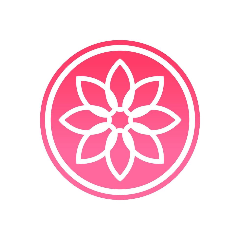 logo icône fleur vecteur
