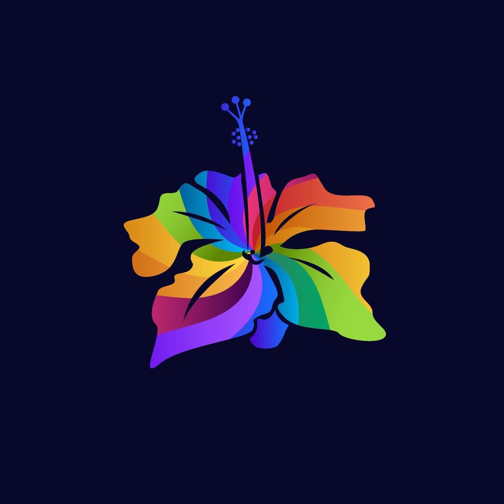 logo fleur en couleur vecteur