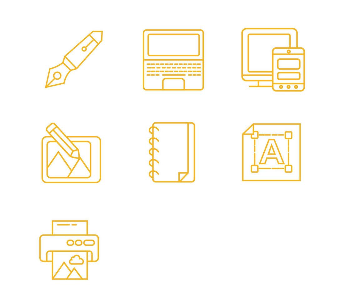 conception d'icône ou de symbole de travail numérique vecteur