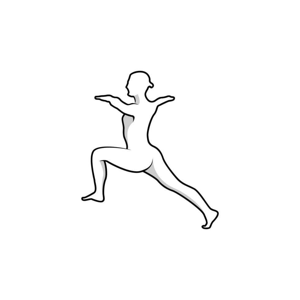 illustration vectorielle d'activité de gymnastique. icône de la salle de sport. parfait pour le modèle de conception de fitness et de santé. vecteur