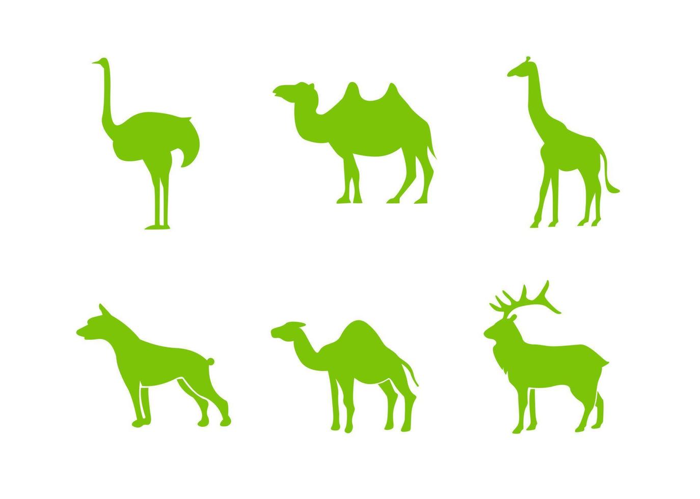 diverses conceptions d'icônes ou de symboles d'animaux vecteur