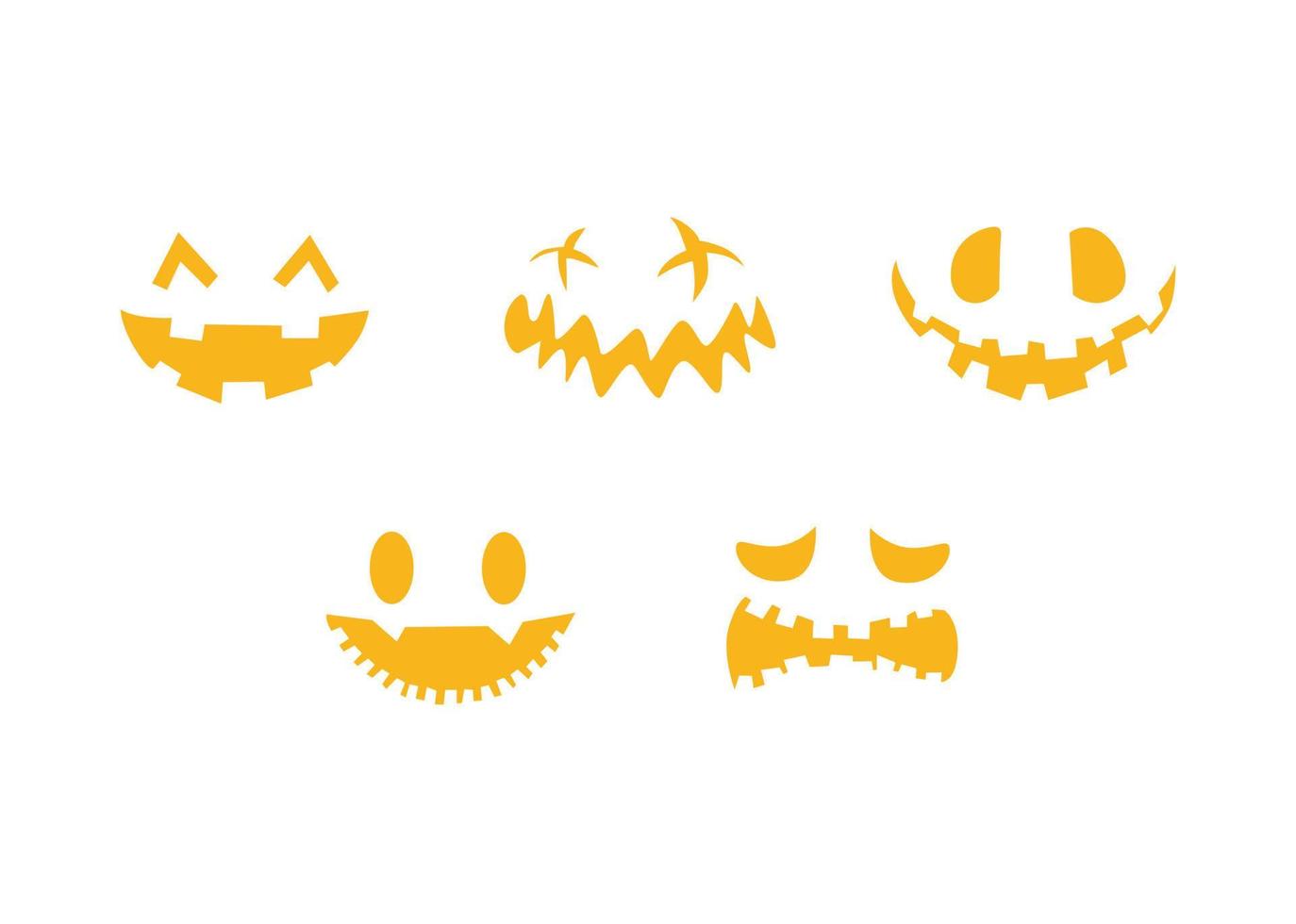 icône d'expression de citrouille ou conception de symbole pour la célébration d'halloween vecteur