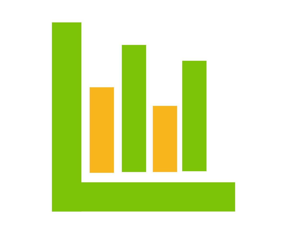 conception vectorielle, icône ou symbole de la forme du diagramme à barres vecteur