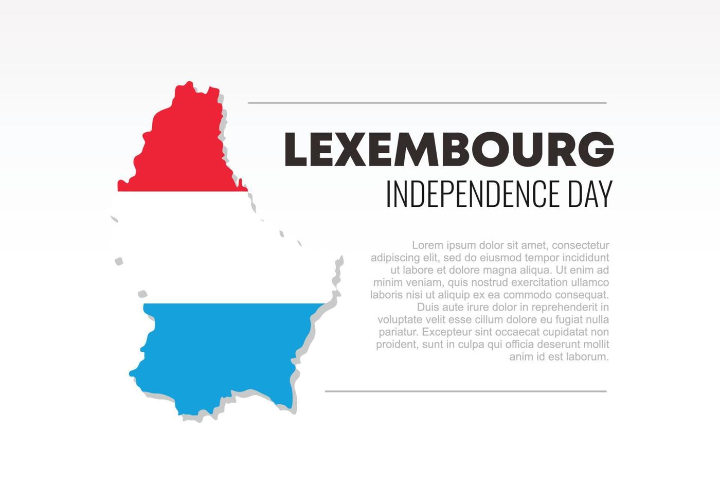 bannière de fond de la fête de l'indépendance du luxembourg avec drapeau pour la célébration nationale sur vecteur
