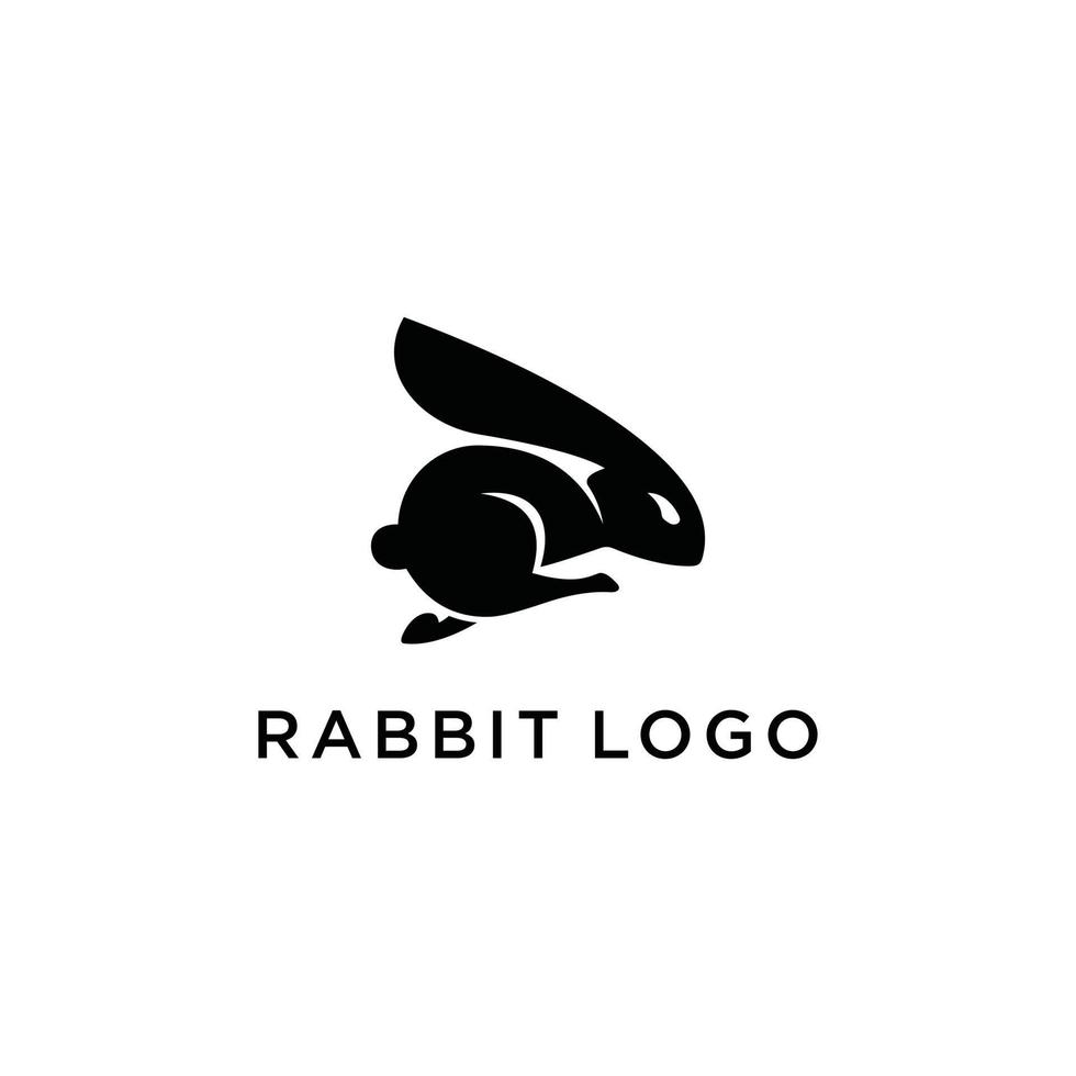 logo de silhouette de lapin, vecteur. icône de lapin. vecteur