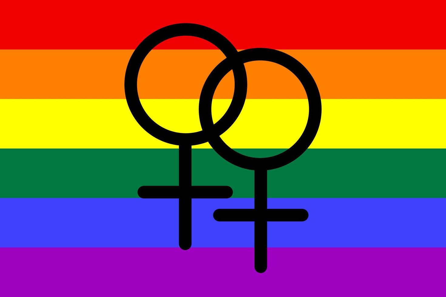 drapeau de la fierté lesbienne vecteur