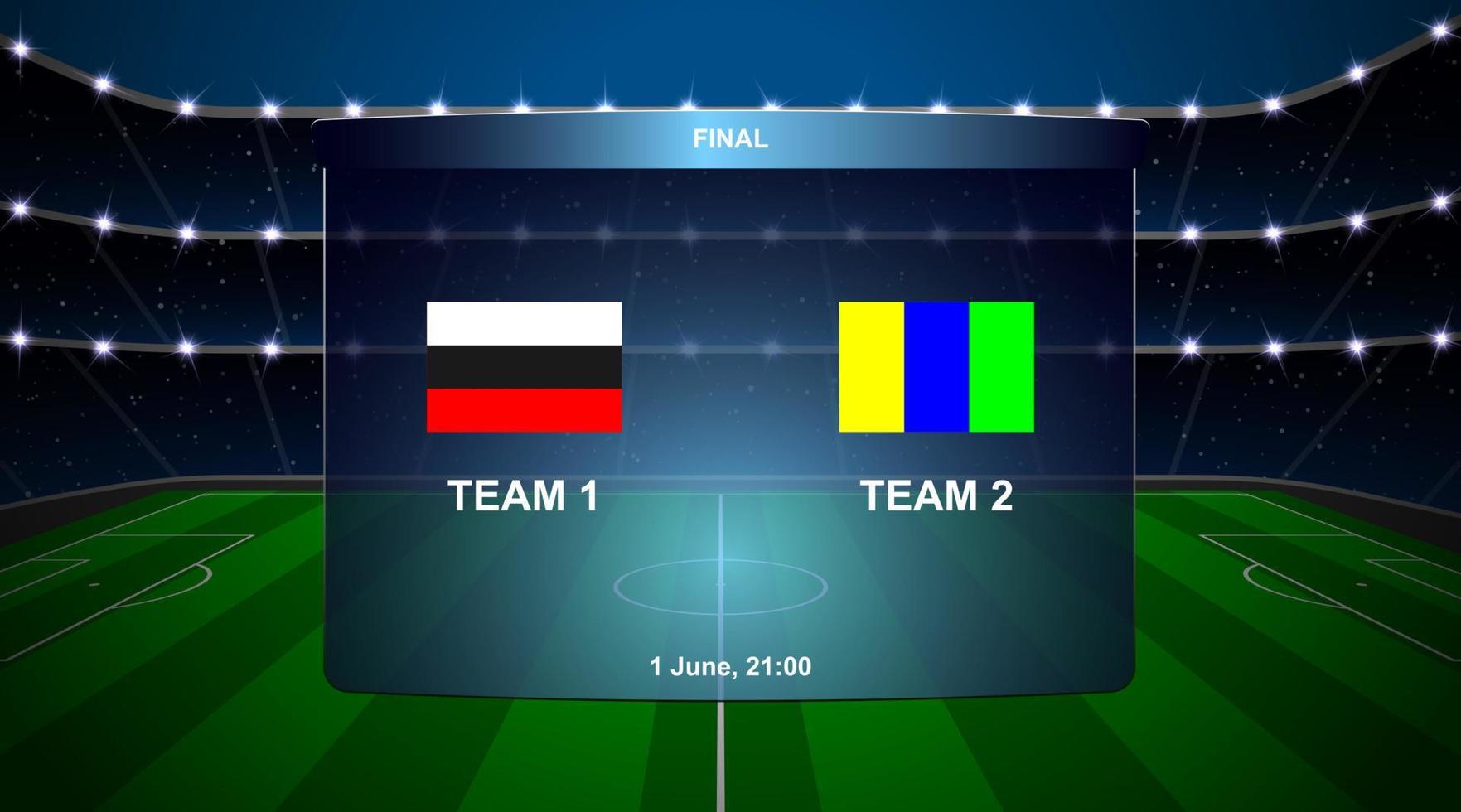 graphique de diffusion du tableau de bord du football vecteur