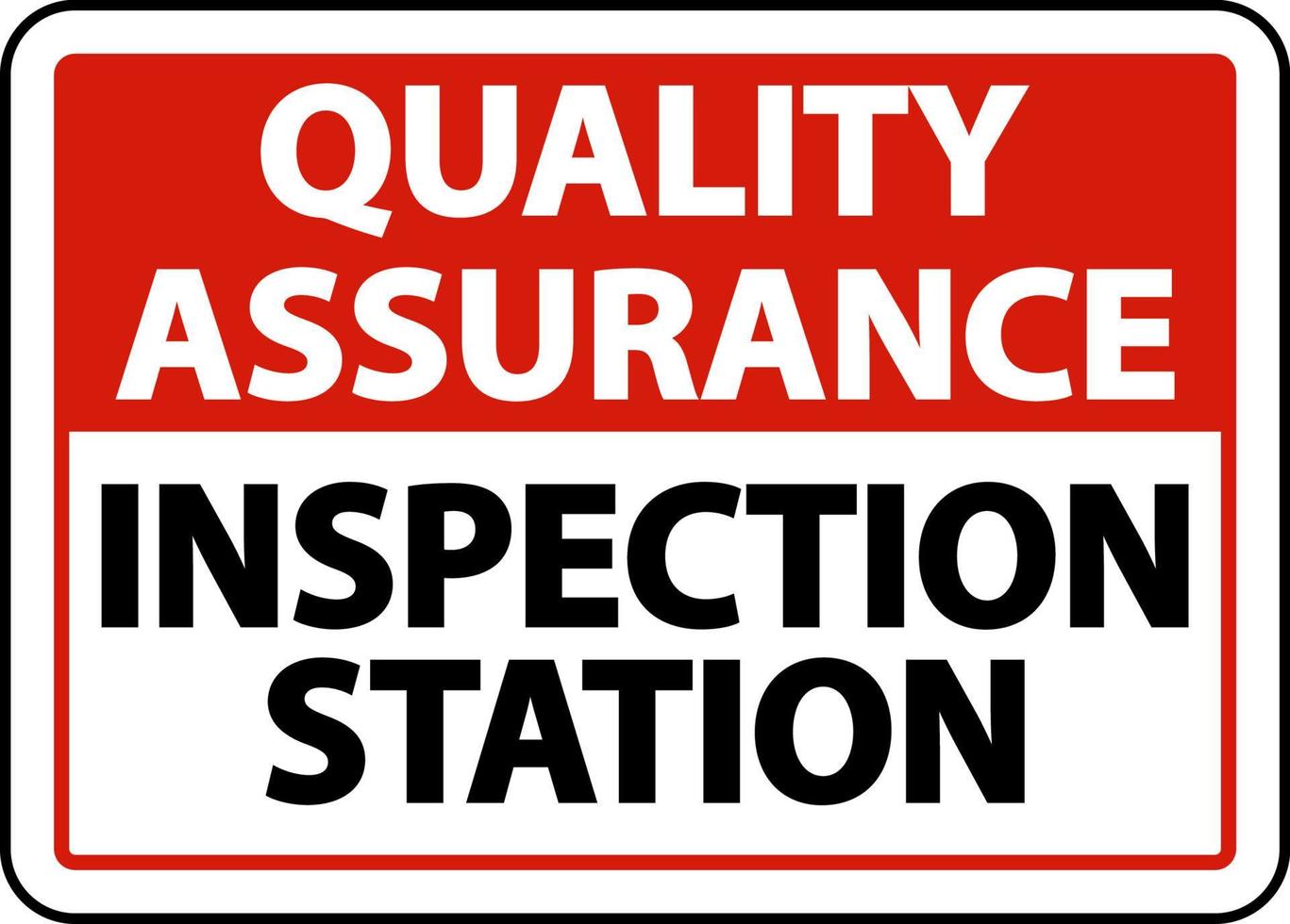 panneau de poste d'inspection d'assurance qualité vecteur