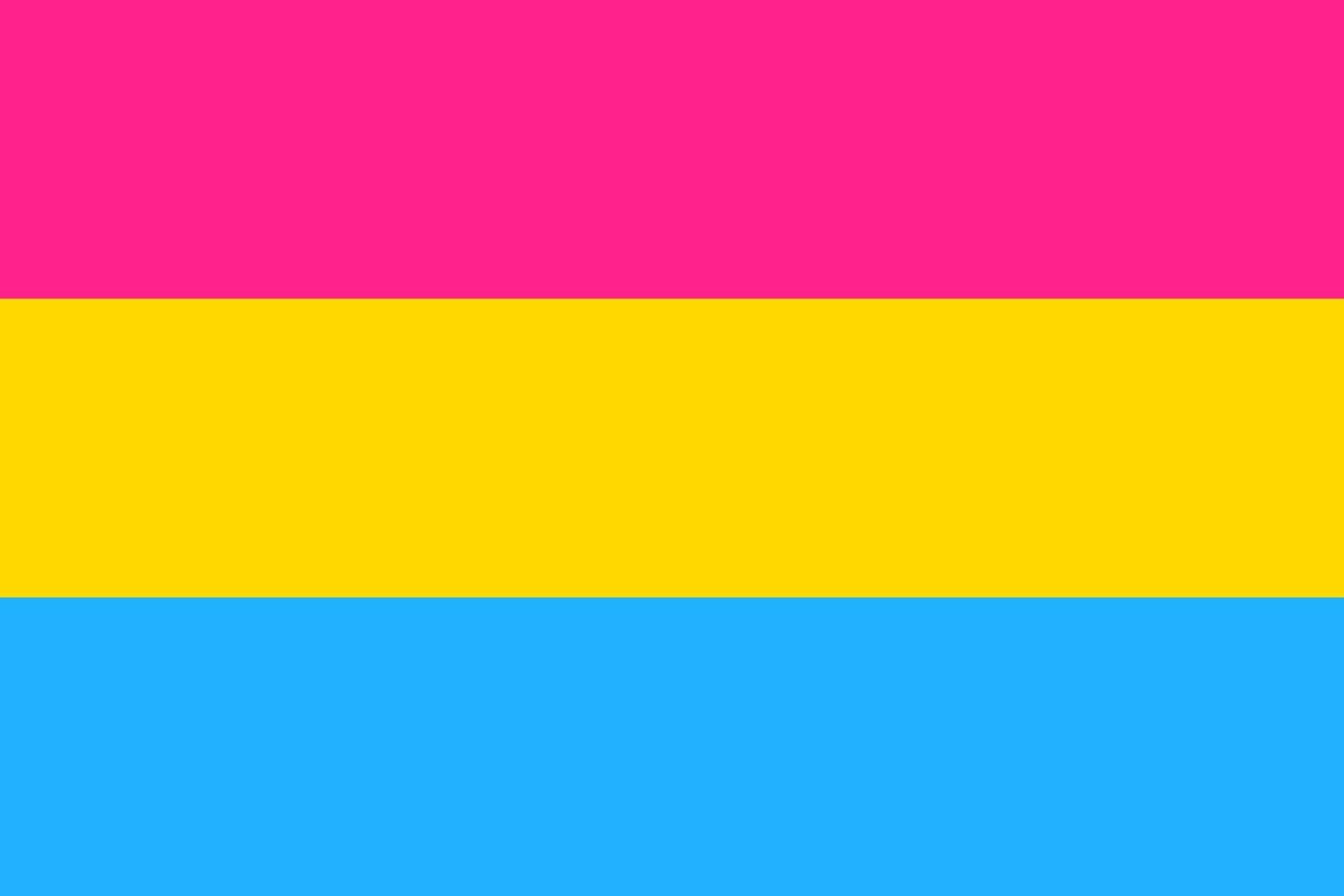 drapeau de la fierté pansexuelle vecteur