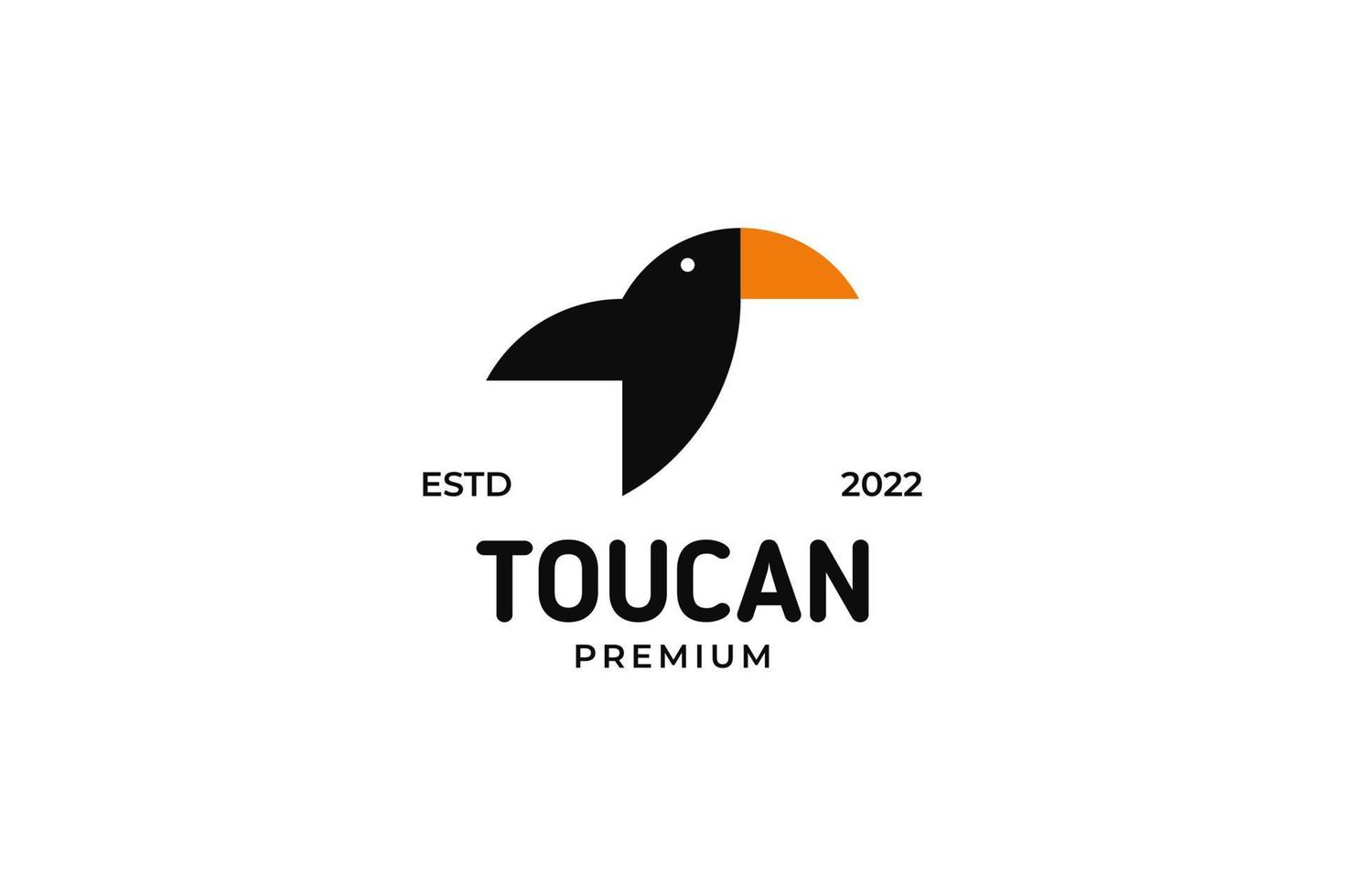 modèle d'illustration de conception de logo toucan moderne vecteur