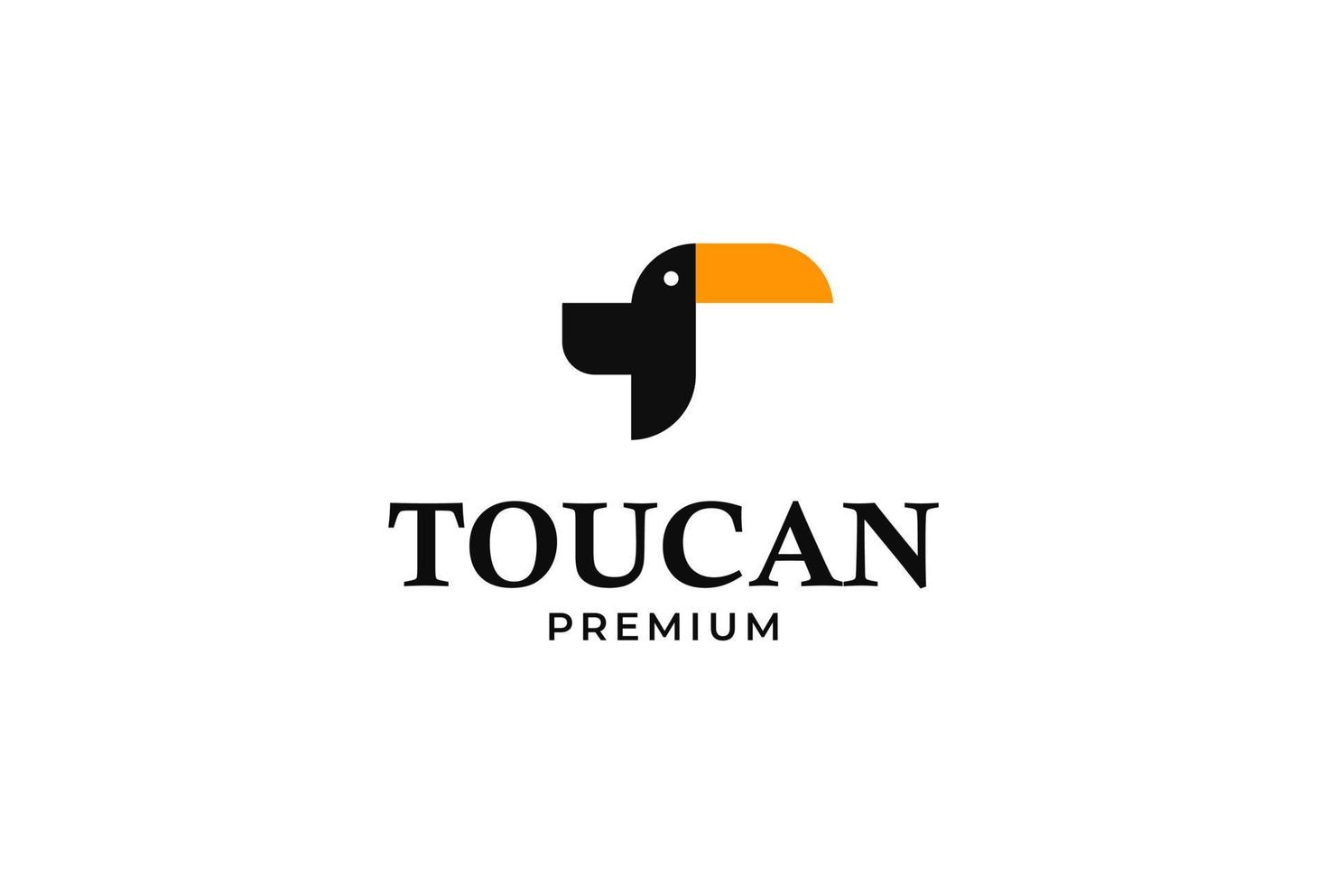 modèle d'illustration de conception de logo toucan moderne vecteur
