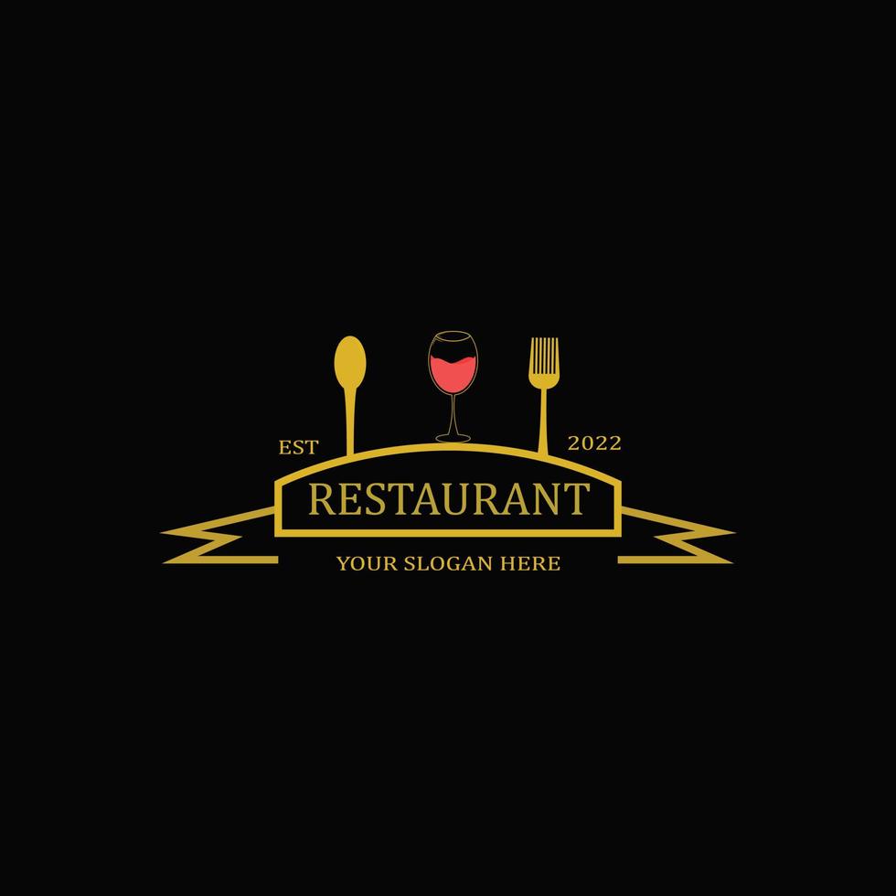 illustration vectorielle d'un restaurant à vin, dans un style classique, idéal pour les étiquettes ou la signalisation vecteur