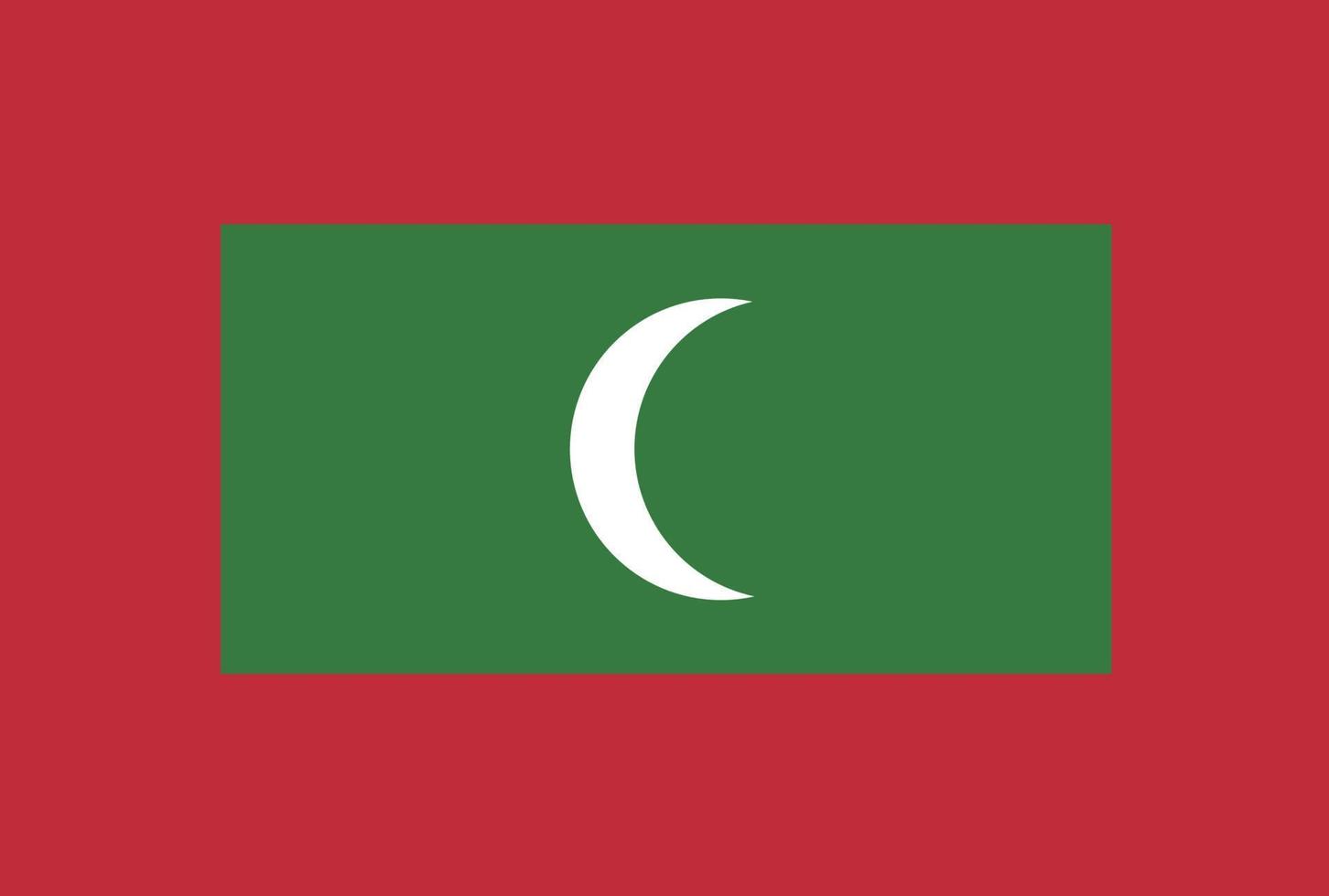 icône de vecteur de drapeau des maldives dans la couleur et la proportion officielles correctement