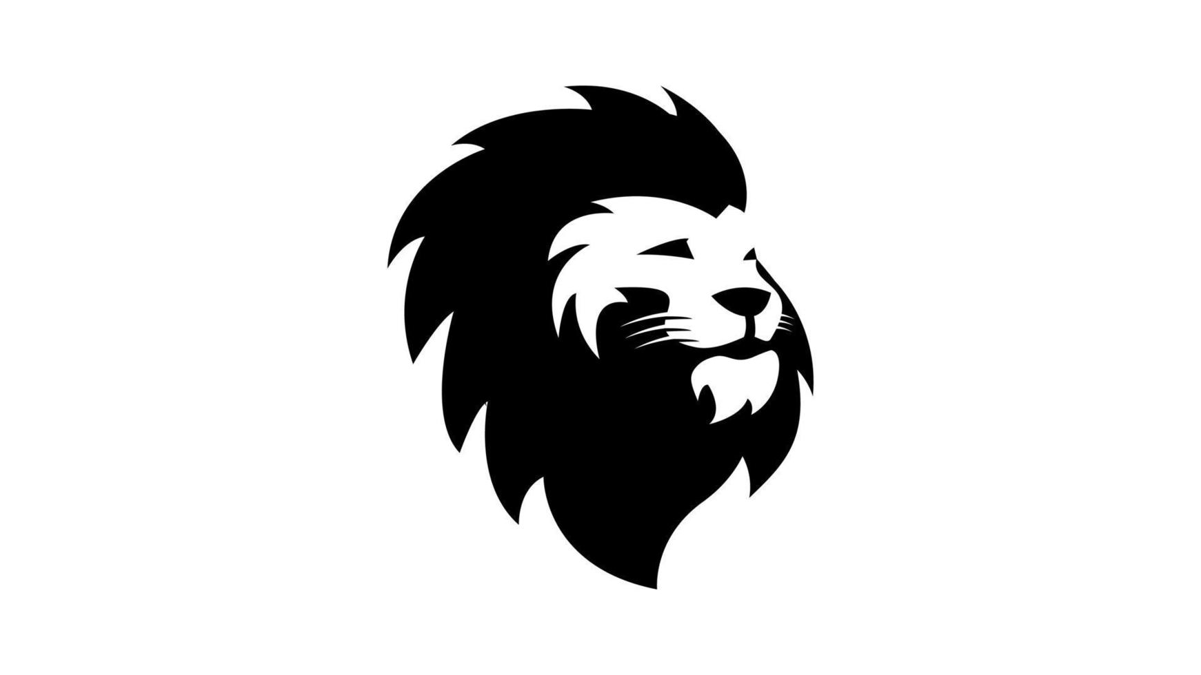 tête de lion logo illustration vectorielle vecteur