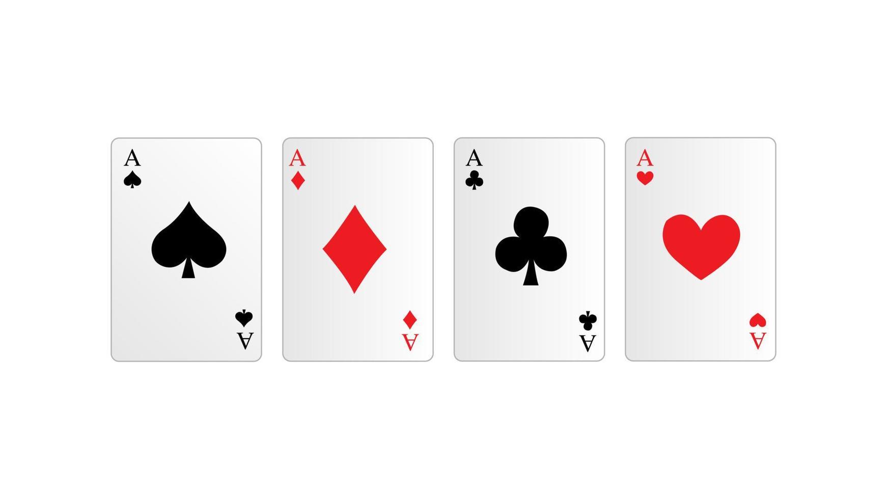 costume de carte de poker rouge et noir. illustration vectorielle coeur, club, diamant et pique. vecteur