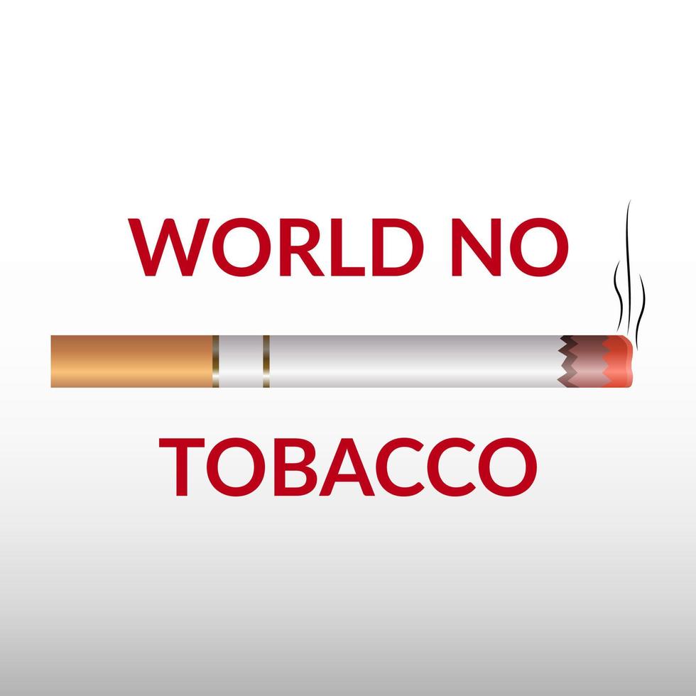 vecteur d'un concept de design de cigarette du monde non fumeur.