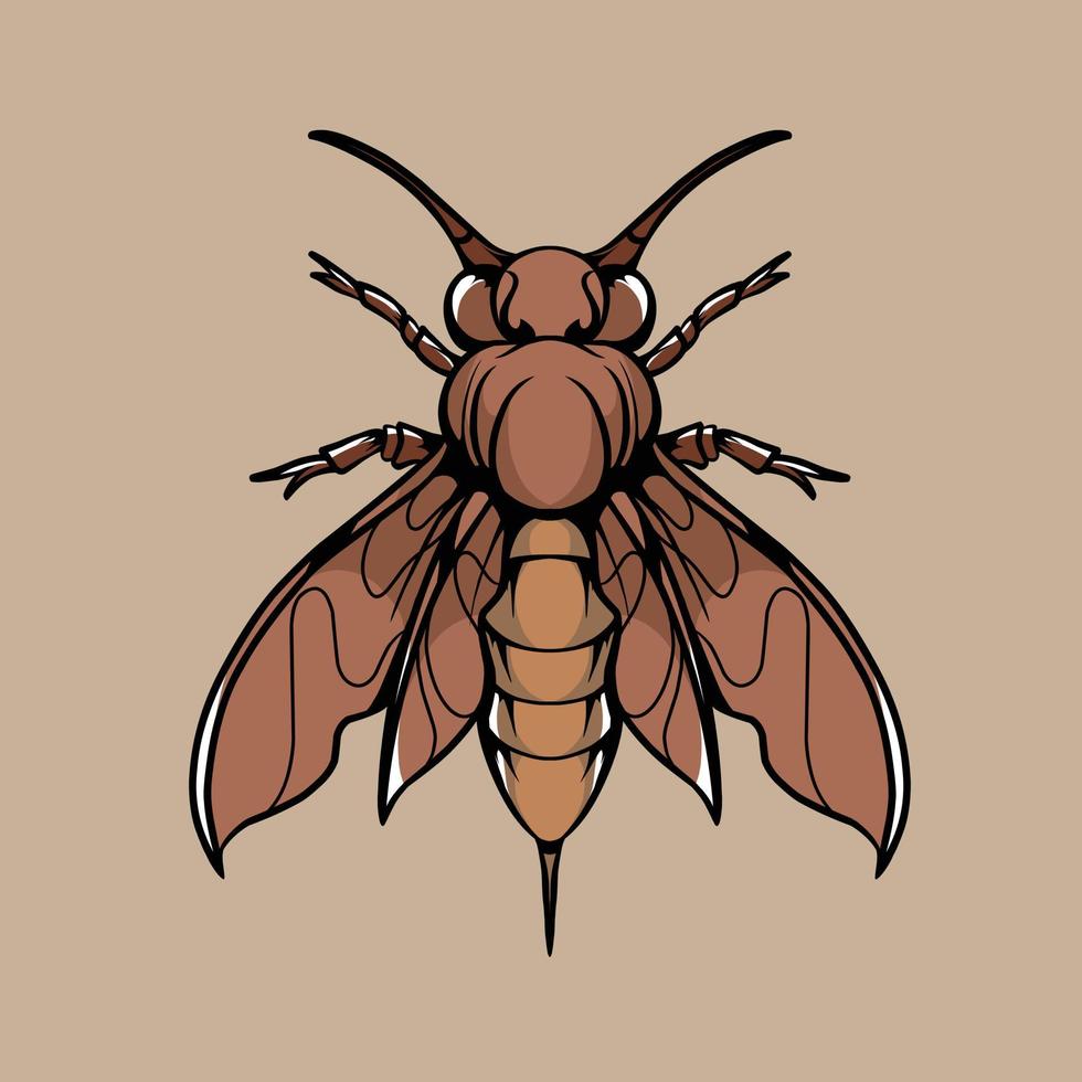 illustration vectorielle d'insecte faite pour les besoins de la marque et ainsi de suite vecteur