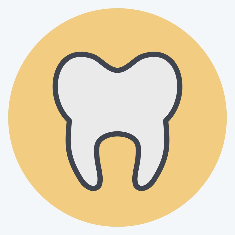 dent d'icône. adapté au symbole de la médecine. style de couleur assortie. conception simple modifiable. vecteur de modèle de conception. simple illustration