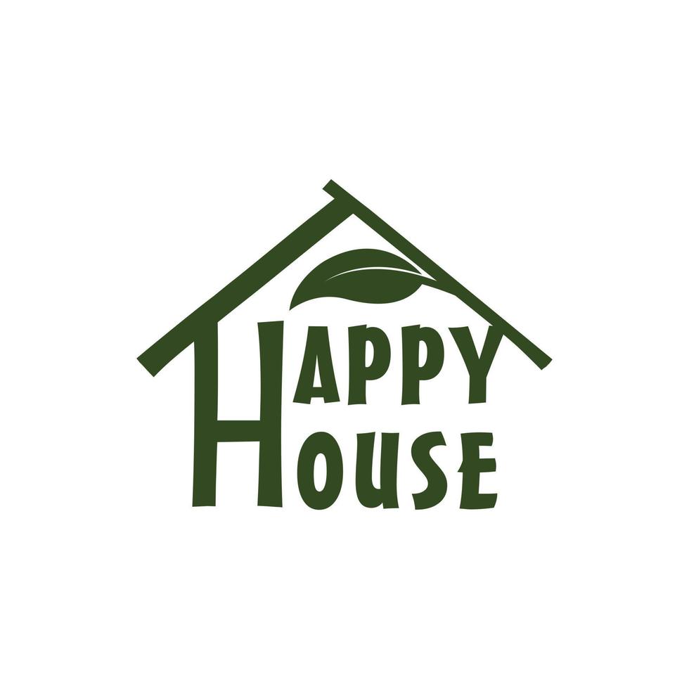 le logo de la maison est satisfait du concept d'éducation et d'enfants vecteur