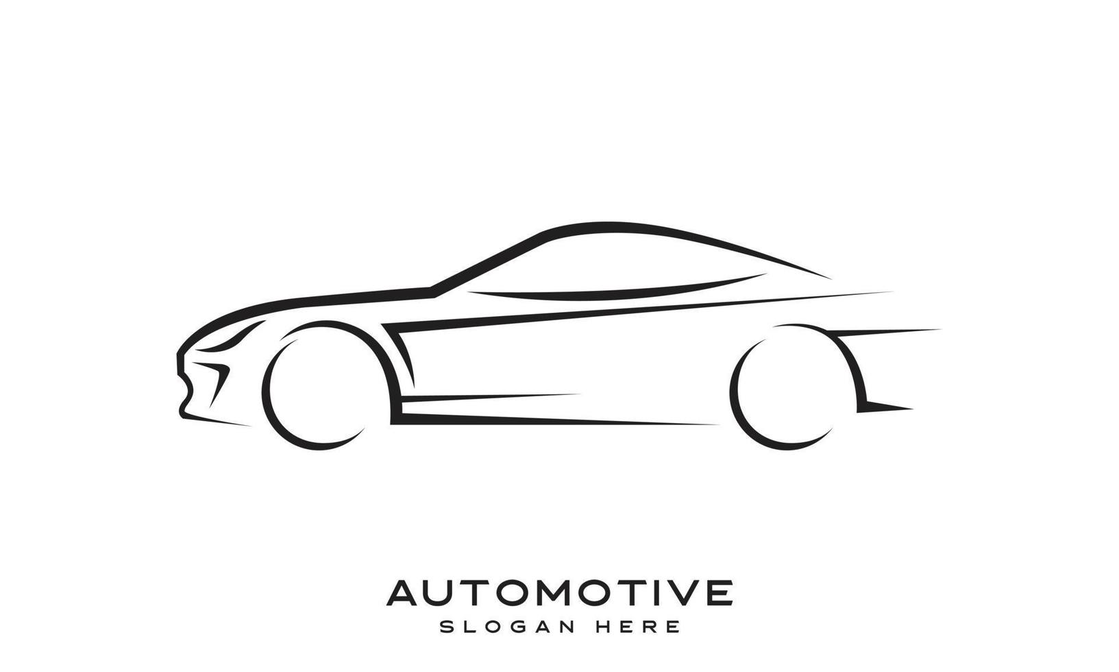 vecteur de lignes abstraites de logo de voiture. illustration vectorielle