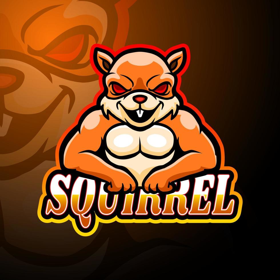 création de mascotte de logo esport écureuil vecteur