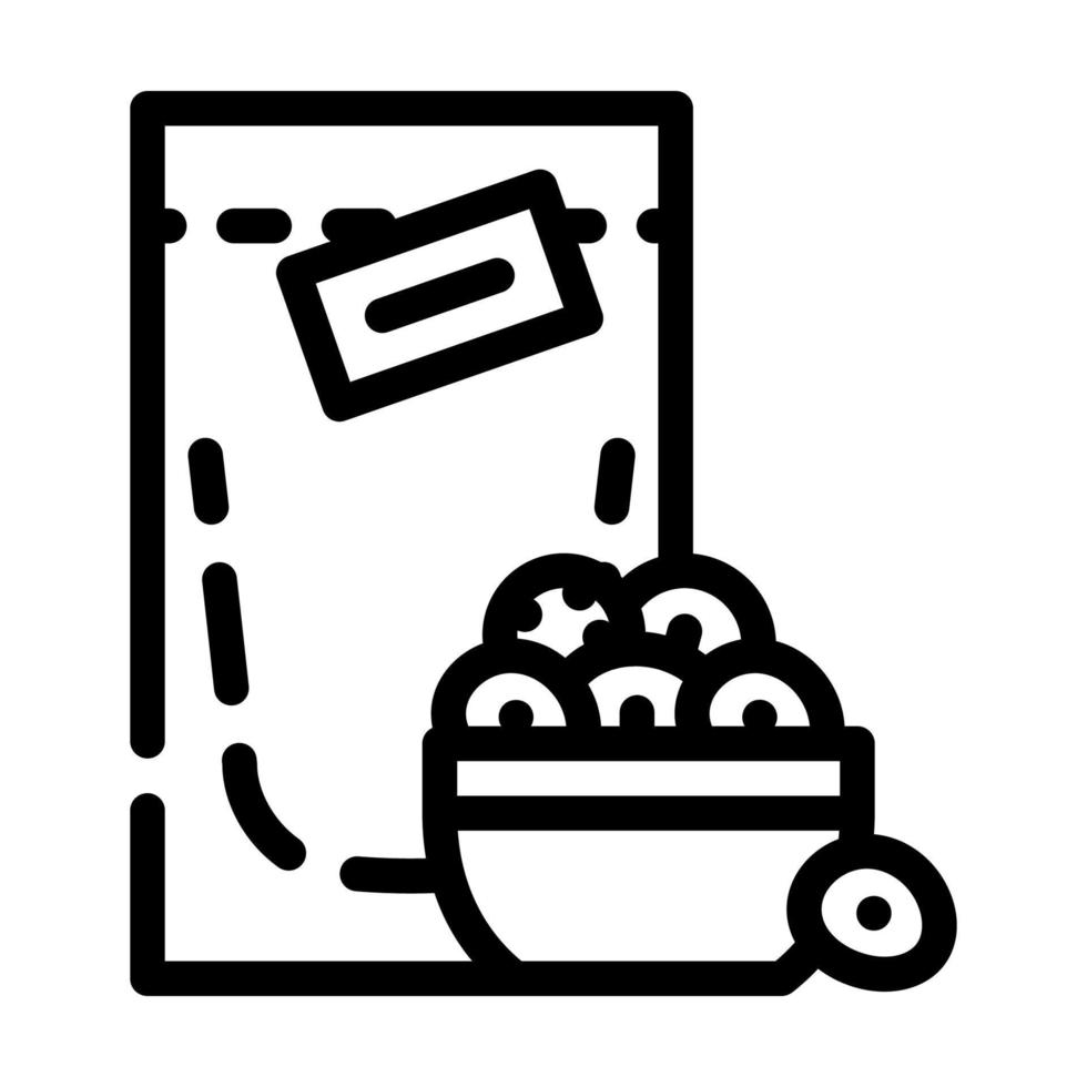 bananes séchées ligne icône illustration vectorielle vecteur