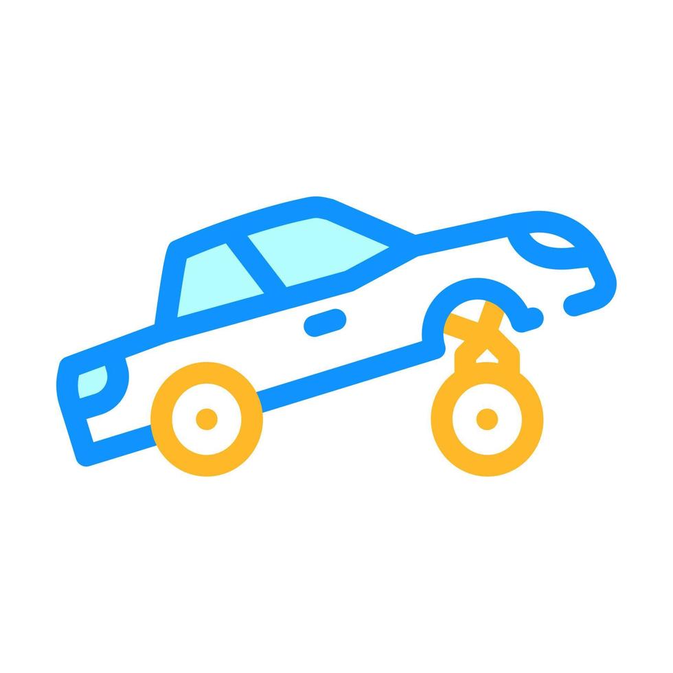 voiture rappeur couleur icône illustration vectorielle plate vecteur