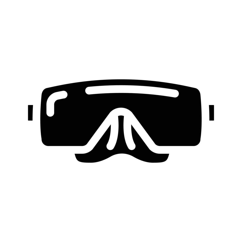masque plongeur accessoire glyphe icône illustration vectorielle vecteur