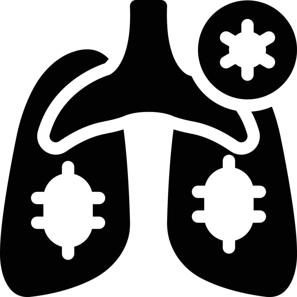 illustration vectorielle du cancer des poumons sur fond.symboles de qualité premium.icônes vectorielles pour le concept et la conception graphique. vecteur