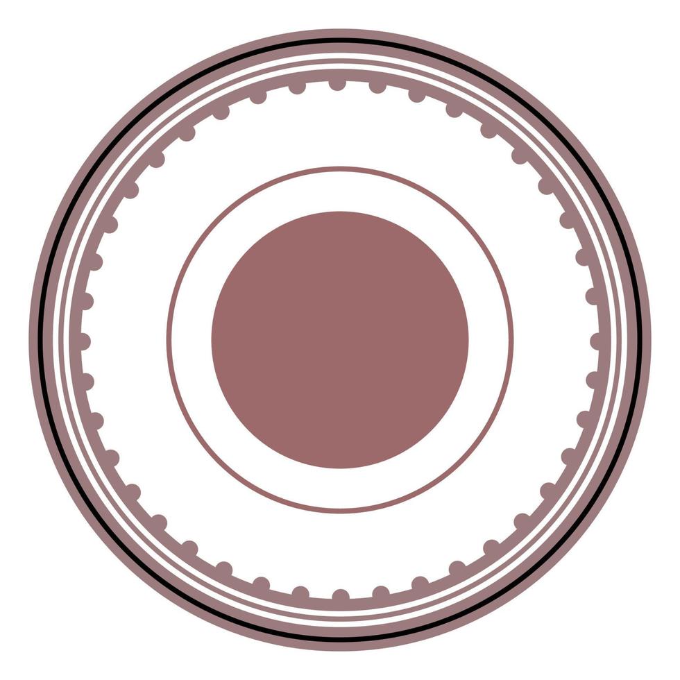 symbole graphique de logo de cercle rond. motif de forme minimaliste abstrait rond pour l'impression de t-shirt, la décoration de papier peint, le logo. vecteur