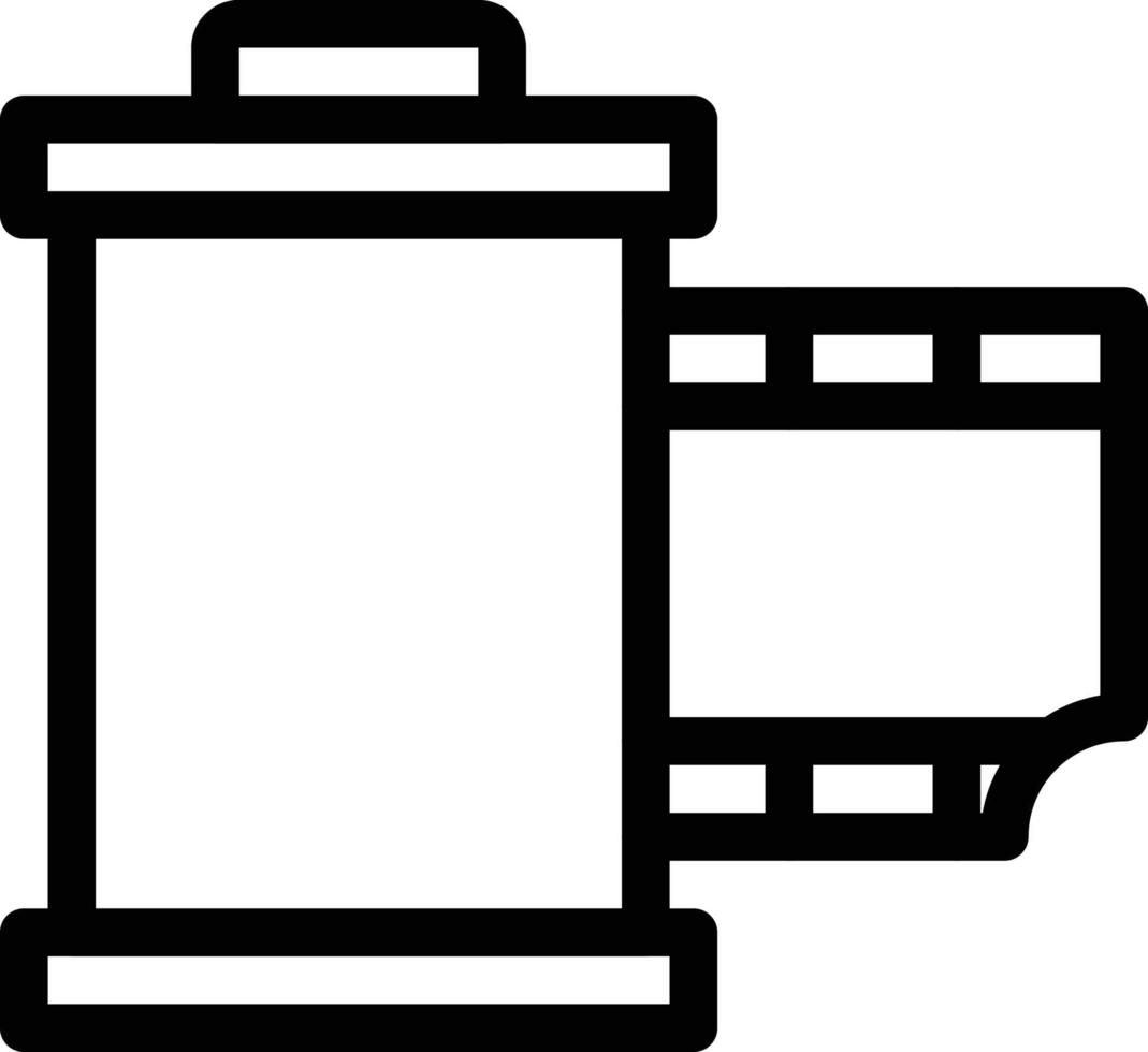 illustration vectorielle de bobine de caméra sur fond. symboles de qualité premium. icônes vectorielles pour le concept et la conception graphique. vecteur