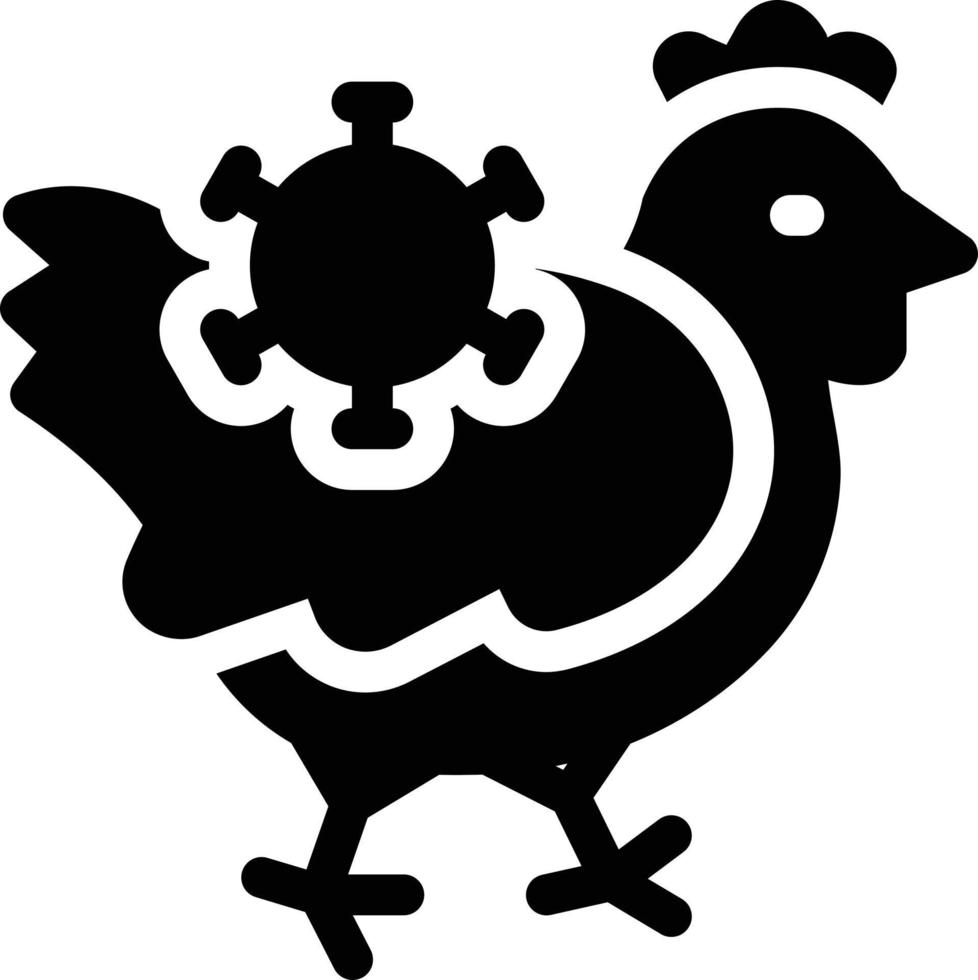 illustration vectorielle du virus de la poule sur fond. symboles de qualité premium. icônes vectorielles pour le concept et la conception graphique. vecteur