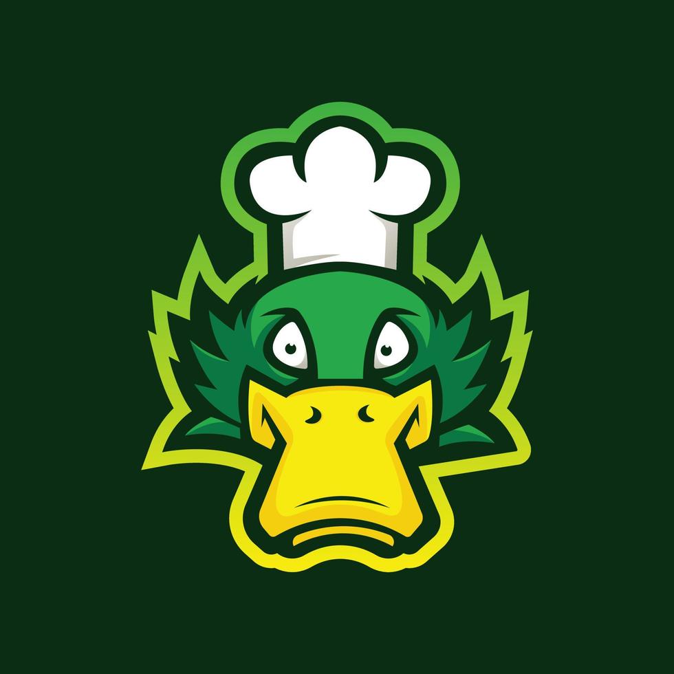 vecteur de conception de logo de mascotte de canard
