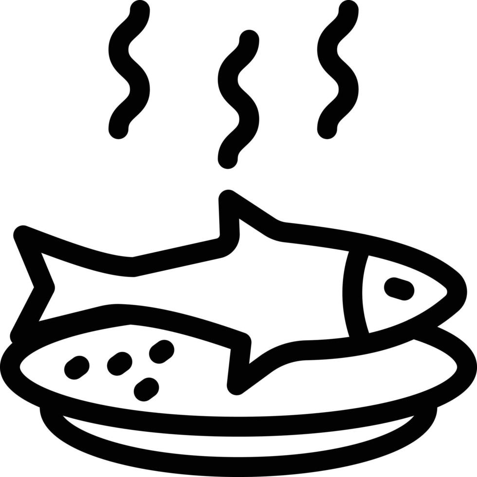 illustration vectorielle de nourriture de poisson sur fond. symboles de qualité premium. icônes vectorielles pour le concept et la conception graphique. vecteur