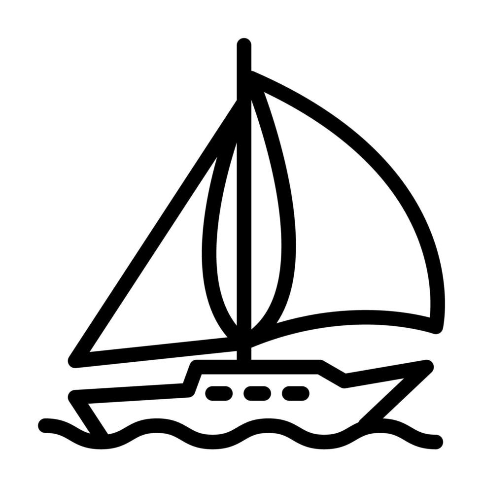 illustration graphique vectoriel de l'icône du yacht