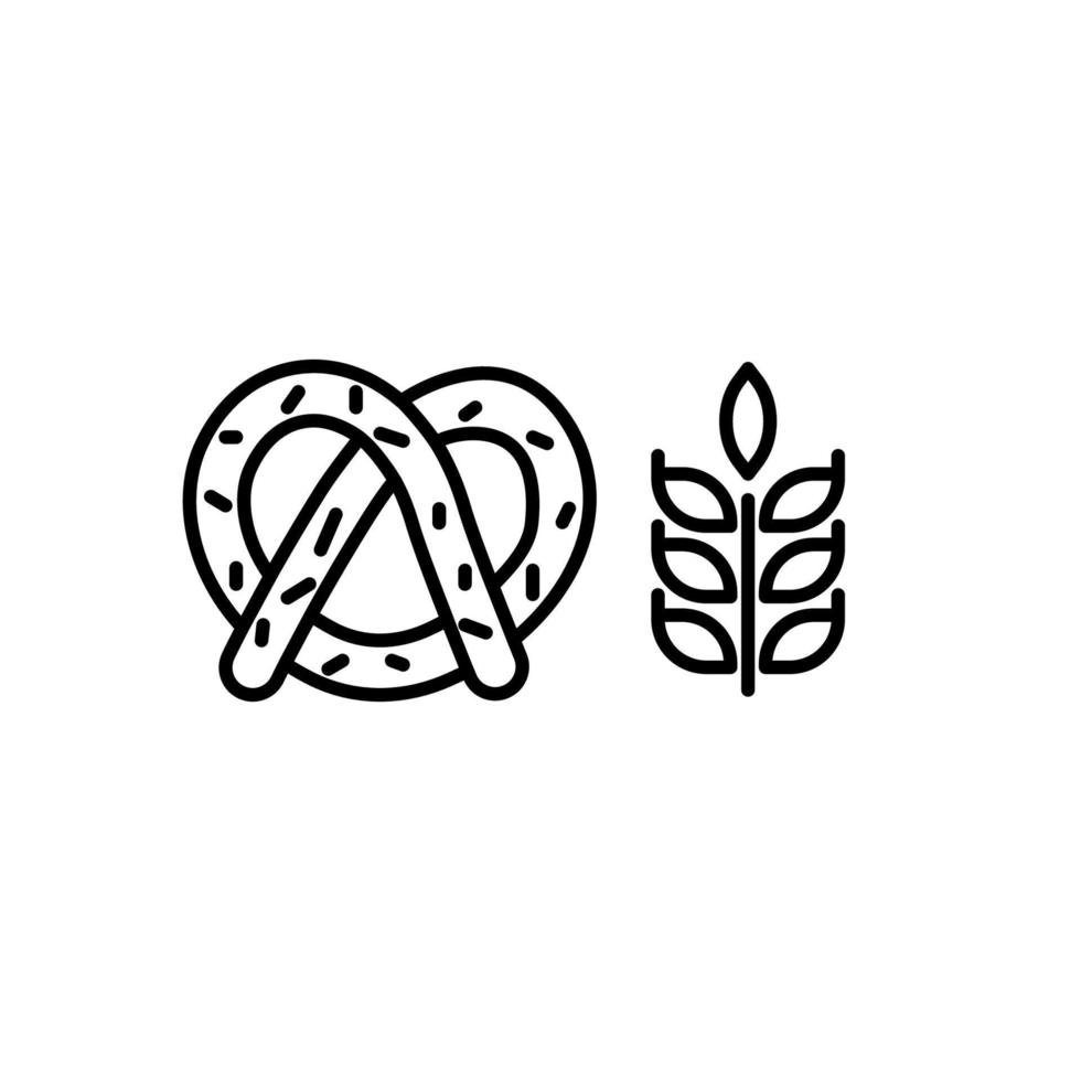 illustration graphique vectoriel de l'icône de bretzel