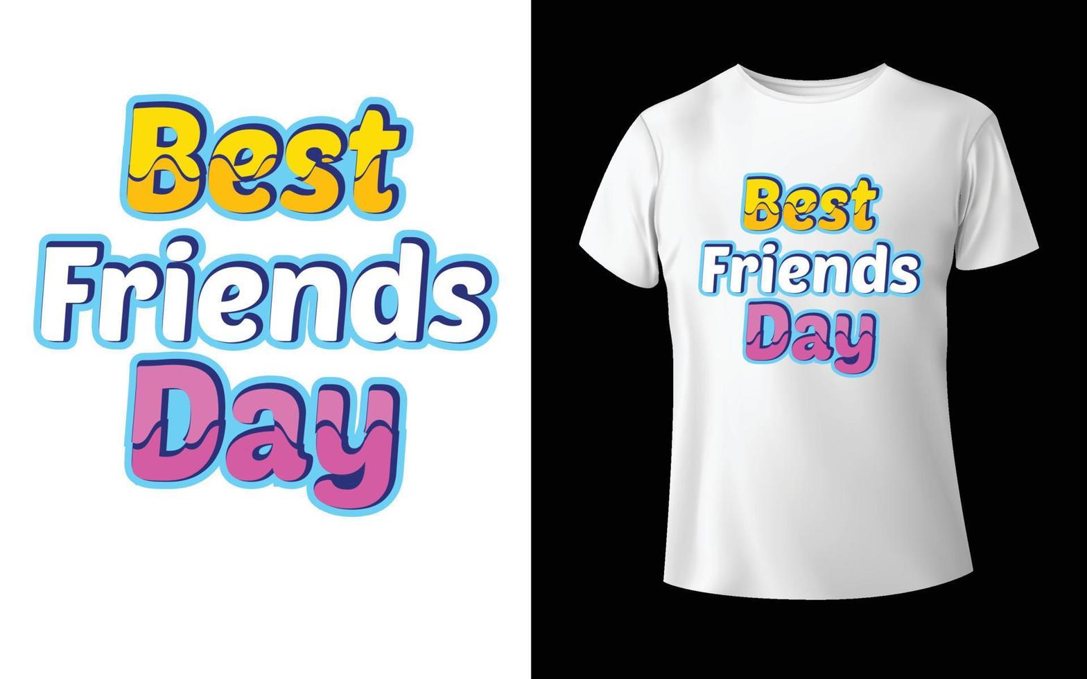 conception de t-shirt bonne fête de l'amitié vecteur