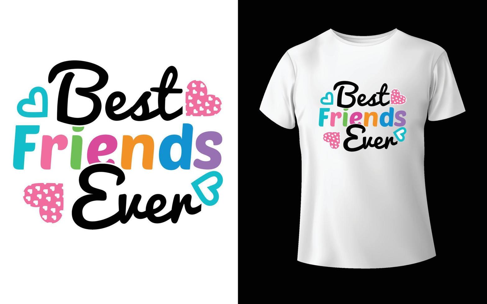 conception de t-shirt bonne fête de l'amitié vecteur