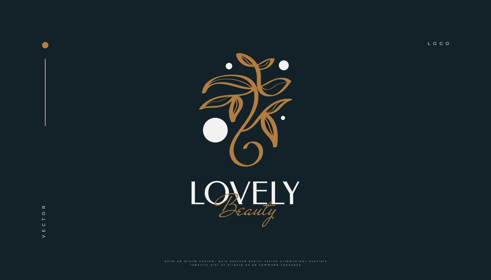 logo de fleur de luxe et minimal, adapté aux marques de spa, de beauté, de salon ou de cosmétiques. illustration de logo floral et feuilles vecteur