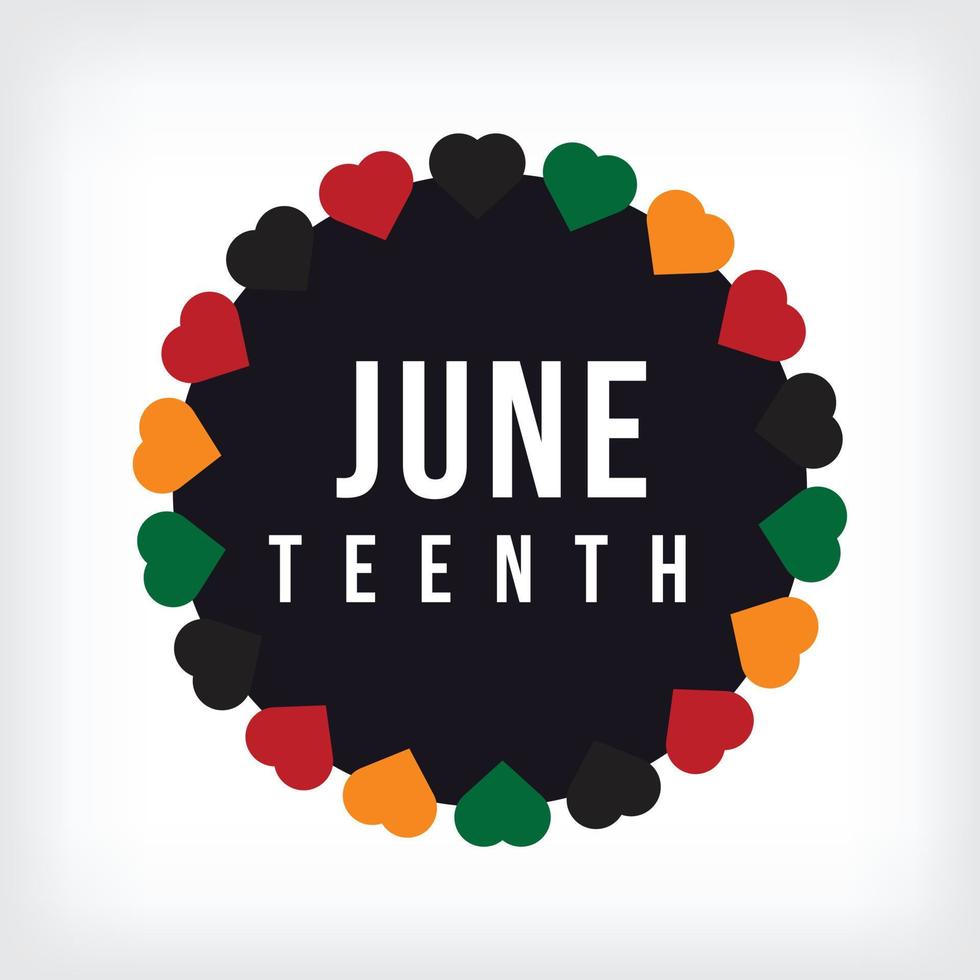 juneteenth jour de la liberté le 19 juin, affiche célébrée du jour de l'émancipation, carte de voeux, bannière et arrière-plan vecteur de concept juneteenth